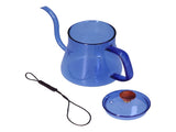 Long Spout Kettle Large Capacity Heat Resistant Easy to Clean Long Mouth Coffee PotBlue V1294-YM0714-3118210257914