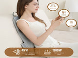 Beige Slim Wireless Shiatsu Back Massager Cushion - Rechargeable Heated Massage Pad for Full Back V888-ELOSUNG27605