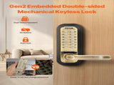 Mechanical Keyless Entry Door Lock, 14 Key Mechanical Door Lock, Mechanical Keypad Door Lock with V952-JXMMSQRSSZMM8DYARV0