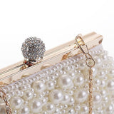 Evening Wedding Clutch Pearl Handbag Small White Purse Bridesmaid Bag V1263-JX-3520