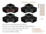 Pergola Bracket Kit 152x152mm, 4pcs 3-Way Heavy Duty Corner Bracket Woodworks DIY Post Base Kit, V952-LPJJST4PCS6XOAPMSV0