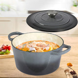 TOQUE 4L Enamel Dutch Oven Pot in Black Colour KT0180-4L-BK