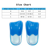 Half Insoles Shoe Inserts M Size Gel Arch Support Foot Pads V274-GM-BI-INSOLE-HF-M