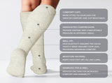 Cotton Compression Socks for Women&Men 20-30mmHg Knee High Cute Support Sock for Nurses Pregnancy V1258-DP02-F-498