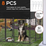 Small Outdoor Dog Kennel Pet Cage with Roof Cover 125x120x165cm V178-66733