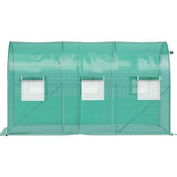 Walk-in Tunnel Greenhouse Galvanized Frame & Waterproof Cover 12x7x7 ft V952-YDSDWSL1277FTLT3OV0