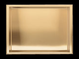 336 x 336 x 101mm Shower Niche Single Shelf Organizer No Tile Needed in Gold V63-905651