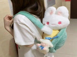 Rabbit Turtle Plush Backpack PP Cotton Short Plush Cartoon Perfect Detail Animal Cartoon Backpack V1294-YM0703-3117230125011
