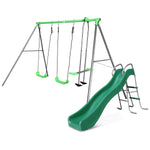 Lifespan Kids Hurley 2 Metal Swing Set with Slide V420-PEHURLEY2-SLIDE