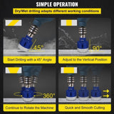 Diamond Drills 4PCS Diamond Hole Saw 35/40/50/68mm Tile Hole Saw Kit Vacuum Brazed Diamond Drill V952-JT435405068MM71UZV0