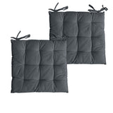 Set of 2 Colter Cotton Chair Pads Granite V442-BZO-MISC-PAIRCHAIRPAD-GRANITE-SQ