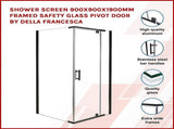Shower Screen 900x900x1900mm Framed Safety Glass Pivot Door By Della Francesca V63-829141