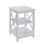 Sarantino Orson 2-Tier Bedside Table - White TBL-056-06-WHT