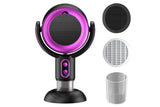 Portable Smoke Purifier Fan Removes Odors Dust Smoke for Cooking and Camping BBQ -BlackPurple V1263-JX-7633-2