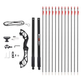 Everfit 55lbs Bow Arrow Set Recurve Takedown Archery Hunting for Beginner Red BS-AD55-RD