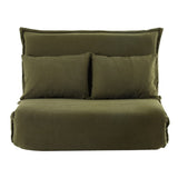 Artiss Floor Lounge Sofa Bed Foldable 2 Seater Green FLOOR-SBL-04VEL-2S-GN