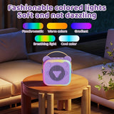 Mini Cat Ear Karaoke Machine Wireless Microphones USB Rechargeable RGB Party - Purple - Size 01 V1106-791-05515-PUR-01