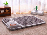 Grey XL size Luxury Plush Pet Sleeping Mat, Thickened Warm Pet Bed Cushion for Dogs and Cats, Soft V888-ELOSUNG53272