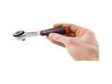 Wurth 3/8" Reversible Ratchet Wrench 360&deg Twist Handle Chrome Vanadium 175mm DIN 3122 V563-71203806