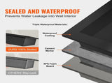 Shower Niche Ready for Tile 40.64 x 60.96 cm, 16 x 24 inch Double Shelf Organizer, Square Corners V952-SLLYBK2C17YCR2AE8V0