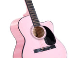 Karrera Acoustic Cutaway 40in Guitar - Pink ACG40-PK