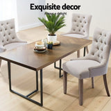 Artiss Dining Chairs Set of 4 Linen French Provincial Beige FA-CHAIR-DIN470S-BGX4