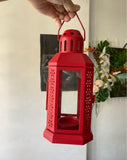 10 Pack of Red Metal Miners Lantern Summer Xmas Wedding Home Party Room Balconey Deck Decoration V382-REDLANTERN10