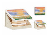 Bathroom Mural Storage Cabinet, 15 * 15in Waterproof Foldable Organizer, No Drill Wall Mounted V1107-113-41501-BEG-B