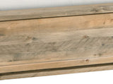 King Size Wooden Bed Frame in Solid Wood Antique Design Light Brown V43-BED-WDLK