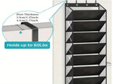 10-Tier Over-the-Door Foldable Shoe Organizer V1142-LP601099717158487