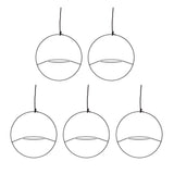 5pcs Hanging Planter Holder Rust Proof Decorative Metal Hanging Flower Pot Basket for Living Room V1294-YM0703-3111230056411
