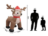 Jingle Jollys Christmas Inflatable Reindeer 2.5M Illuminated Decorations XMAS-INF-REIN-8FT