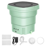 Mini Washing Machine Bucket Folding Portable Laundry Machine Clothes Washing green V201-W12783915