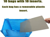 10 Pack Heavy Duty Reusable Grocery Bags with Reinforced Bottom, Large Capacity Shopping Totes for V1107-CS-STGWDL