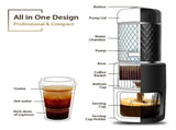 Manual Coffee Grinder - Hand Capsule Coffee Maker & Seasoning Grinder Combo Tool V1263-JX-4461