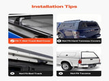 Truck Ladder Rack, 53.3-80.01 cm Height, Adjustable Non-Drilling Aluminum Cargo Rack with Sidebar, V952-PKHJTJKLDCBKLL6NPV0