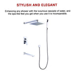 8" Rain Shower Head Straight Wall Arm Mixer Set Wall Bath Spout Outlet Tap V63-826331