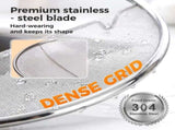 Stainless Steel Grease Splatter Guard, Large Fine Mesh Splatter Screen with Comfort Handle for V1258-DP02-F-410