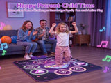 Keezi Dance Mat Toy for Kids Age 3-12 Electronic Dance Pad with Bluetooth 4 Game Modes Purple DMAT-SINGLE-BT-PK