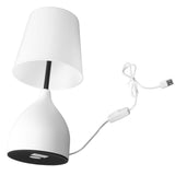 Bedside Table Lamp 5V Dimmer Touch Switch White Nightstand Lamp for Kids Room Living Room Bedroom V1294-YM0706-3119230098411