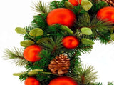 Christabelle 61cm Sable Fir Christmas Wreath Pre Lit Multi Function LED Eucalyptus Pine Cones R 112_SENSF61