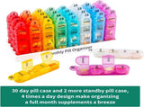 Monthly Pill Organizer 4 Times a Day, 30 Day Pill Organizer with Daily Pill Box Organizer, One Month V1259-DP01-A-2385