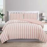 Ardor Cove Rose Dust Seersucker Waffle Quilt Cover Set King V442-INT-QUILTCS-COVE-ROSEDUST-KI