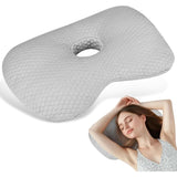 Ear Piercing Cushion Gray, Piercing Pillows with Hole Ear Piercing Pillow with Zipper for Lateral V1237-MS-626-440
