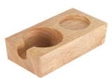 2Hole Wooden Tamper Base Natural Wood Color External Durable Tamping Station Handle Stand for V1294-YM0710-3118210241211