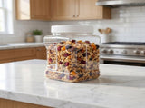 Set of 6 Reusable Transparent Square Storage Jars with Wide Mouth and Airtight Sealed Lids for V1369-AZ3-W-22875