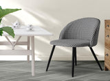 Levede 2x Dining Chairs Kitchen Cafe Black and White CH1037-2-HS