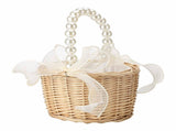 Wedding Ceremony Ring Pillow Flower Basket Portable Burlap Bowknot Vintage Wedding Basket V1294-YM0523-220331XY01-1