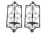 2pcs Wall Sconce Candle Holder Hanging Iron Wall Candle Sconce Holder Wall Decorations for Living V1294-YM0703-3115230035111