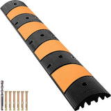 Rubber Speed Bump, 1 Pack 2 Channel Speed Bump Hump, 72.8" Long Modular Speed Bump Rated 22000 LBS V952-YCZDLCG721PCSMUYHV0